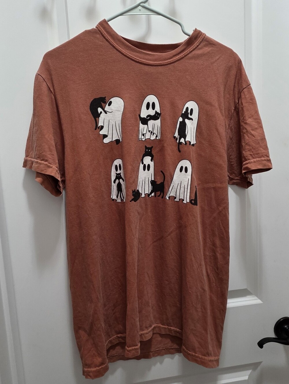 Spooky Halloween Cat Ghost T Shirt